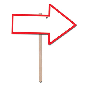 Blank Arrow Party Yard Sign - Bulk 6 Pack