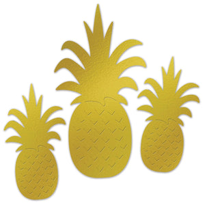 Luau Party Foil Pineapple Silhouettes - Bulk/36 Silhouettes