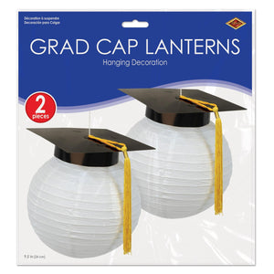 Grad Cap Paper Lanterns, party supplies, decorations, The Beistle Company, Graduation, Bulk, Graduation Party Supplies, Graduation Party Decorations, Miscellaneous Graduation Decorations