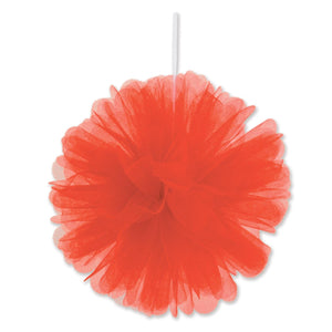 Party Red Tulle Balls - Bulk 24 Pack