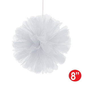 Tulle Balls White, party supplies, decorations, The Beistle Company, General Occasion, Bulk, General Party Decorations, Tulle Balls 