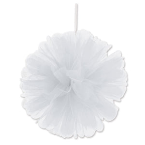 Party White Tulle Balls - Bulk 24 Pack