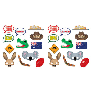 Australian Photo Fun Signs, party supplies, decorations, The Beistle Company, Australian, Bulk, Other Party Themes, Olympic Spirit - International Party Themes, Australian Themed Decorations