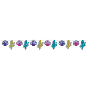 Mermaid/Seashell Party Streamer - Bulk 12 Pack