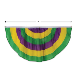 Mardi Gras Fabric Bunting (Case of 6)