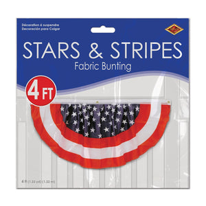 Stars & Stripes Fabric Bunting (Case of 6)