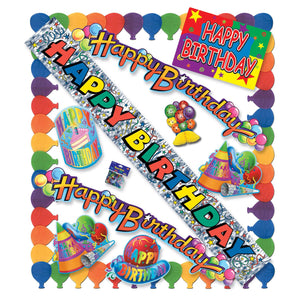 11 Piece Happy Birthday Party Kit - Bulk/6 Kits