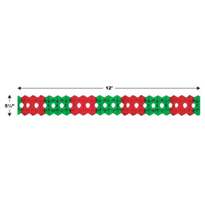 Christmas Arcade Garland - red & green