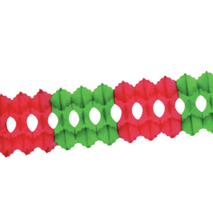 Christmas Arcade Garland - red/green - Bulk 12 Pack