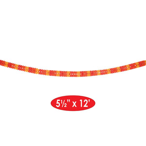 Packaged Arcade Garland - golden-yellow, orange, red 