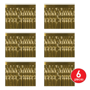 1-Ply Metallic Fringe Drape - gold