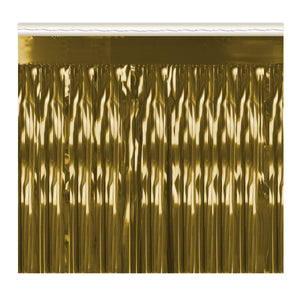 1-Ply Metallic Party Fringe Drape - gold - Bulk 6 Pack