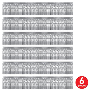 1-Ply Metallic Fringe Drape - silver