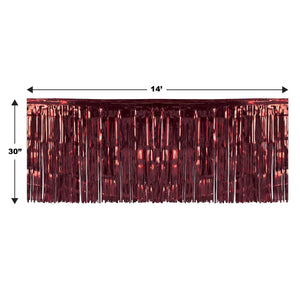 Bulk Pkgd 1-Ply Metallic Table Skirting - burgundy (Case of 6) by Beistle