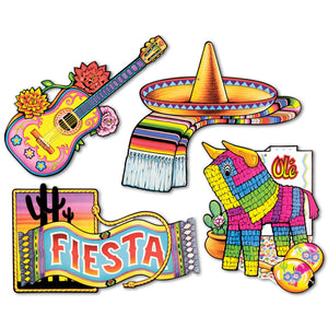 Fiesta Cutouts - prtd 2 sides - Bulk 48 Pack