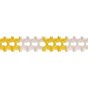 Party Pageant Garland - canary/white - Bulk 12 Pack