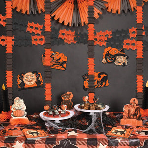 Pageant Garland - orange & black