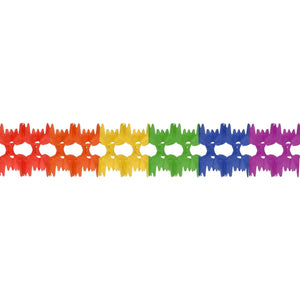 Party Pageant Garland - rainbow - Bulk 12 Pack