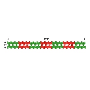 Leaf Garland - red & green