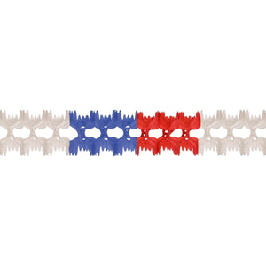 Pageant Party Garland - red - white - blue - Bulk 12 Pack