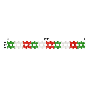 Bulk Pageant Garland red, white, green (Case of 12) by Beistle