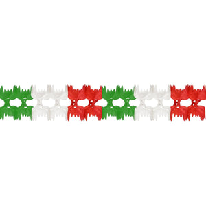 Fiesta Packaged Pageant Garland - red - white - green - Bulk 12 Pack