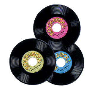 Plastic Record Decorations - Bulk/36 Records