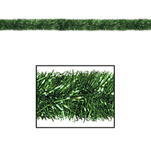 100 ft Christmas Green Tinsel Garland Decoration