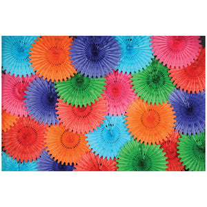 Bulk Tissue Fan blue Party Decoration (Case of 12) by Beistle