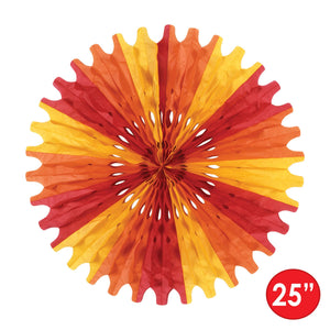 Tissue Fan - golden-yellow, orange, red 