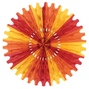 Thanksgiving Tissue Fan - golden-yellow - orange - red - Bulk 12 Pack