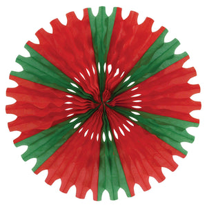 Christmas Tissue Fan - red/green - Bulk 12 Pack