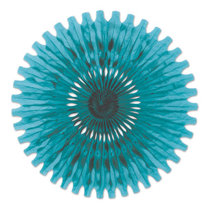 Party Tissue Fan - turquoise - Bulk 12 Pack