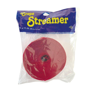 Festive Crepe Streamer - red