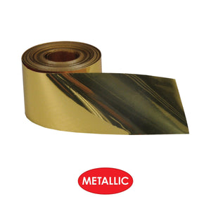 Fire Resistant Gleam 'N Streamer Metallized Streamer - gold