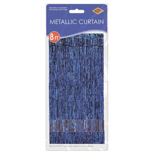 Bulk 1-Ply Gleam 'N Curtain blue (Case of 6) by Beistle