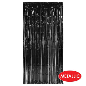 Bulk 1-Ply Gleam 'N Curtain black (Case of 6) by Beistle