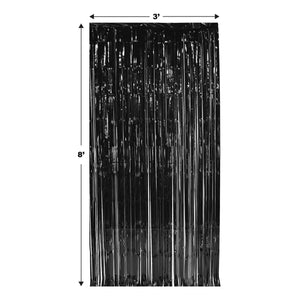 Bulk 1-Ply Gleam 'N Curtain black (Case of 6) by Beistle