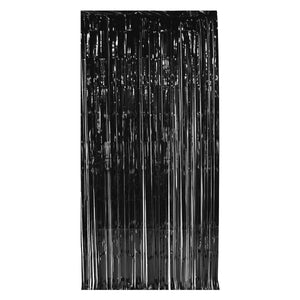 1-Ply Party Gleam 'N Curtain - black - Bulk 6 Pack