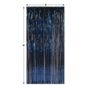 Bulk 1-Ply Gleam 'N Curtain - navy (Case of 6) by Beistle