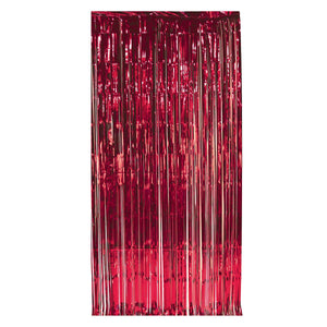 1-Ply Party Gleam 'N Curtain - red - Bulk 6 Pack