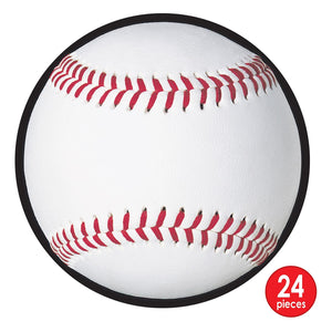 Bulk Sports Party Baseball Cutout (Case of 24) by Beistle