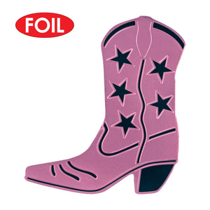 Foil Cowboy Boot Silhouette