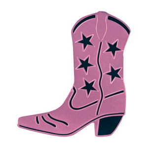 Foil Cowboy Boot Party Silhouette - pink - Bulk 24 Pack