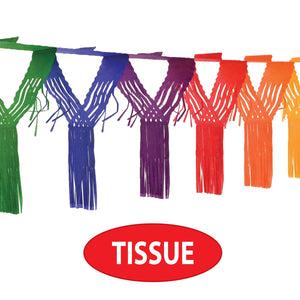 Party Decorations - Drop Fringe Garland - rainbow