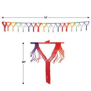 Party Decorations - Drop Fringe Garland - rainbow