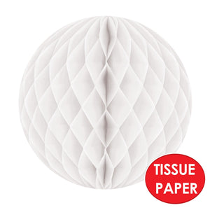 Party Decorations - Tissue Ball - white