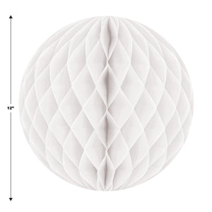 Party Decorations - Tissue Ball - white