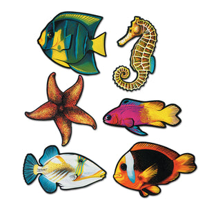 Luau Party Fish Cutouts - Bulk 72 Pack