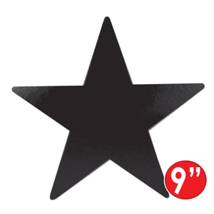 Awards Night Party Supplies - Die-Cut Foil Star - black